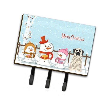 Carolines Treasures Merry Christmas Carolers Mastiff Brindle White Leash or Key Holder BB2347TH68
